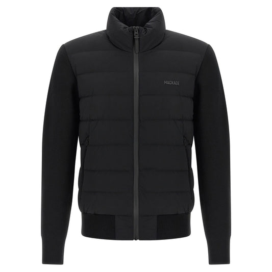 Mackage Blue Nylon Cardigan