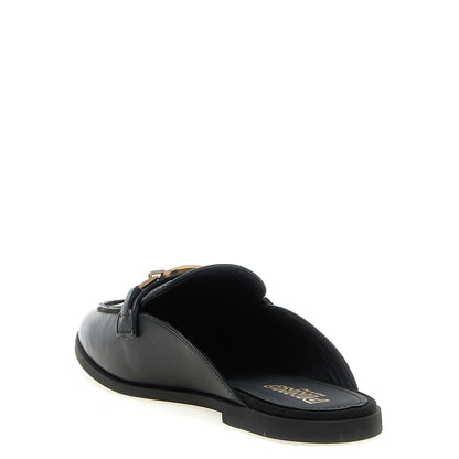 PINKO Black Calfskin Slides
