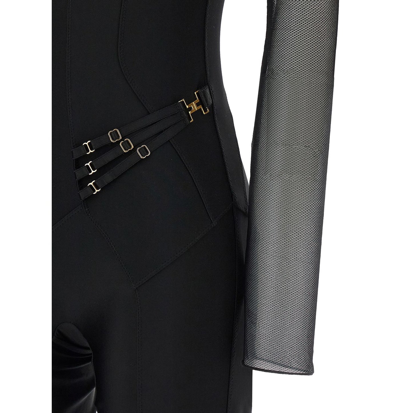 Elisabetta Franchi Black Polyamide Jumpsuit