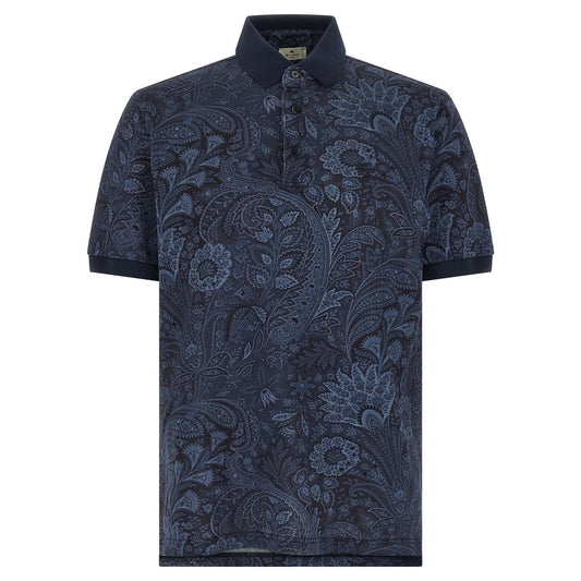 Etro Blue Cotton Polo Shirt