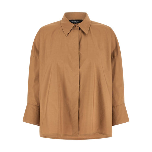 Fabiana Filippi Brown Cotton Blouse