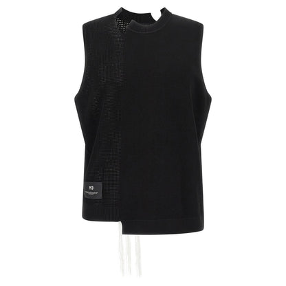 Y-3 Black Rayon Sleeveless Jacket