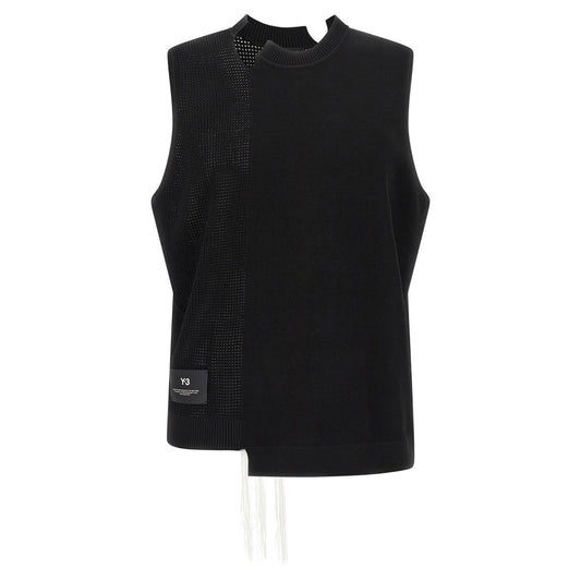 Y-3 Black Rayon Sleeveless Jacket