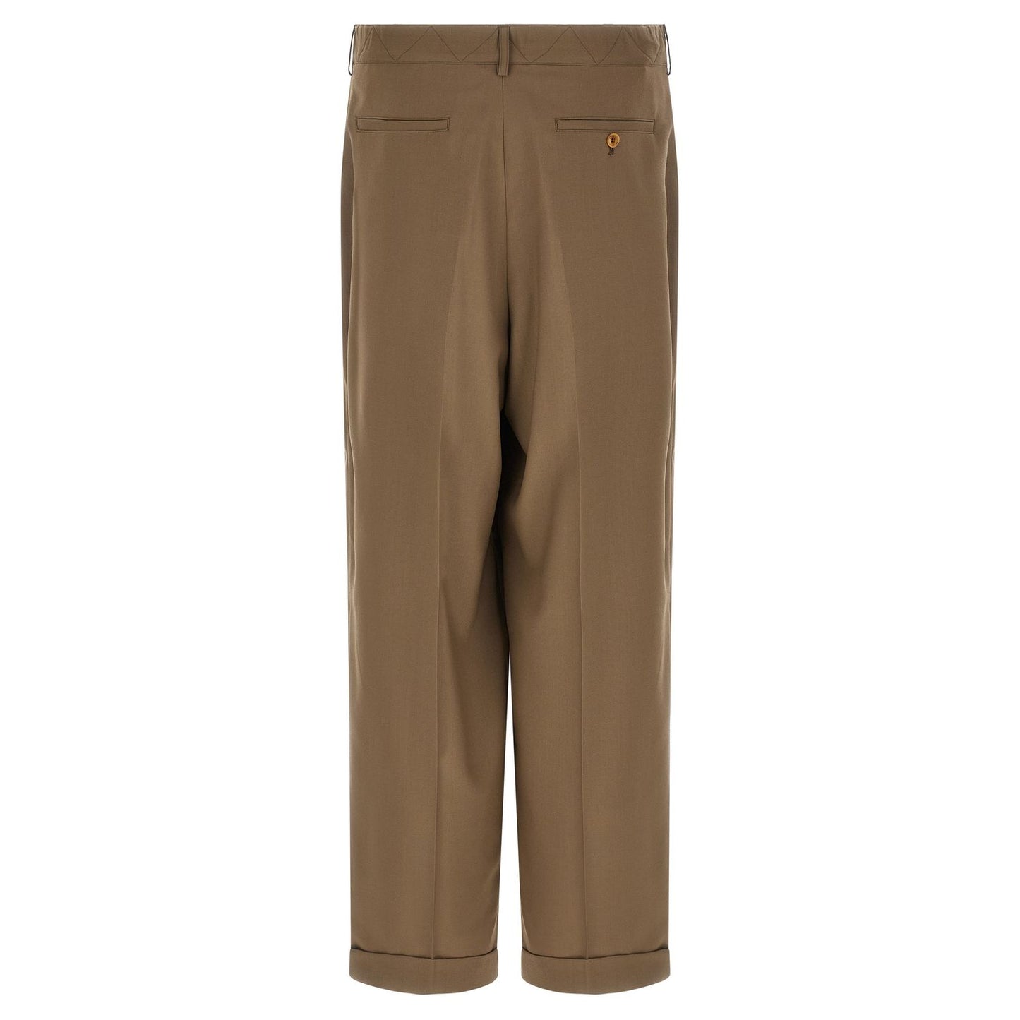 Marni Beige Virgin Wool Casual Pants