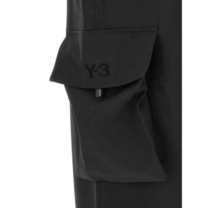 Y-3 Black Polyester Cargo Pants