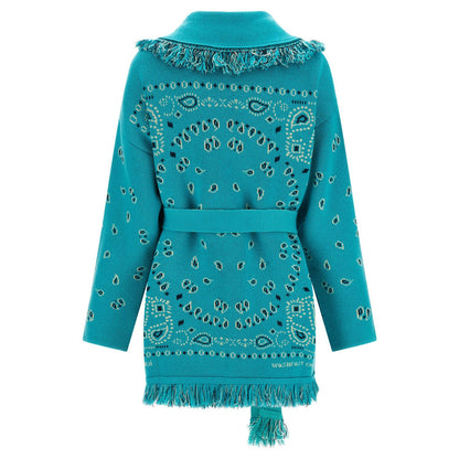 Alanui Blue Cashmere Cardigan