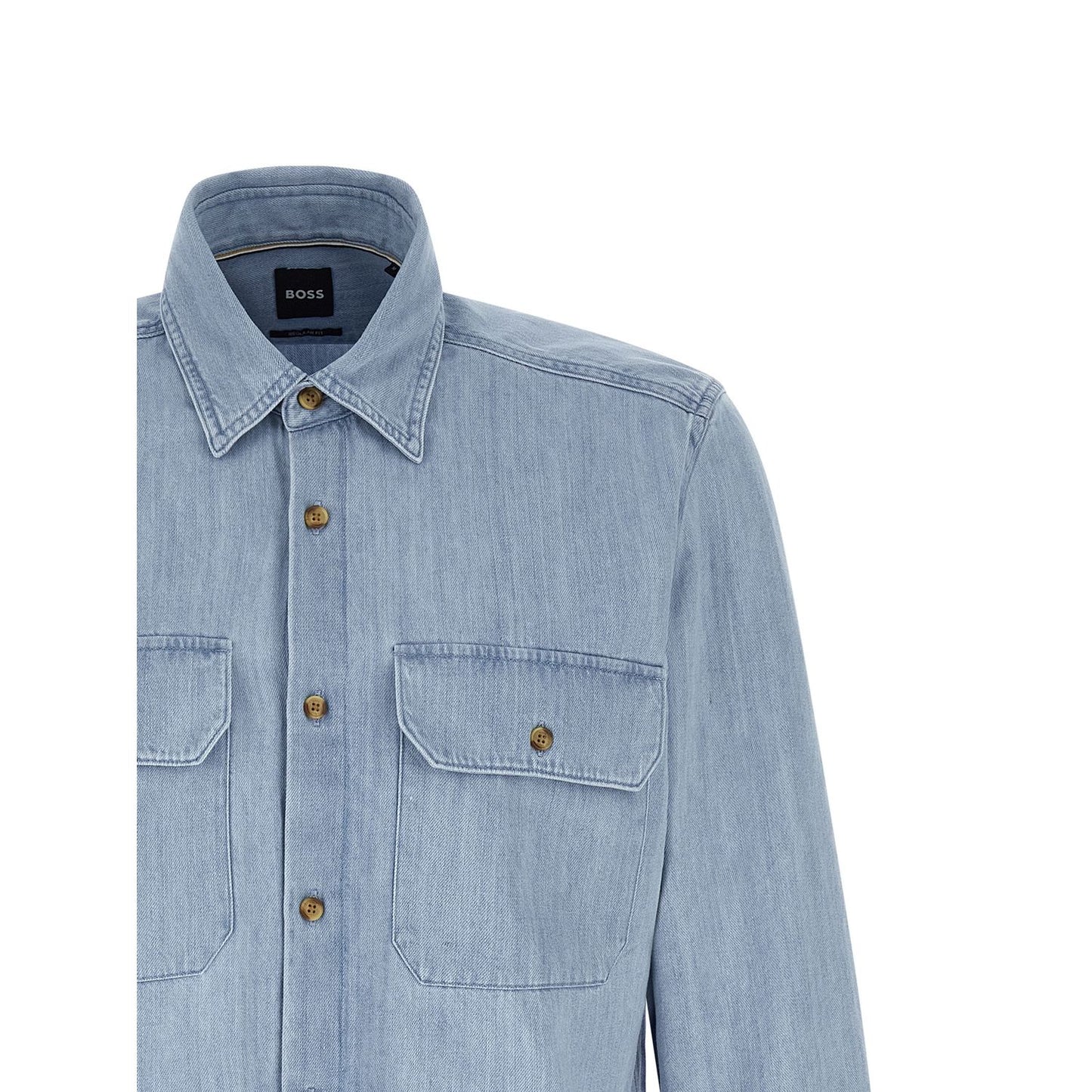 Hugo Boss Blue Cotton Blouse