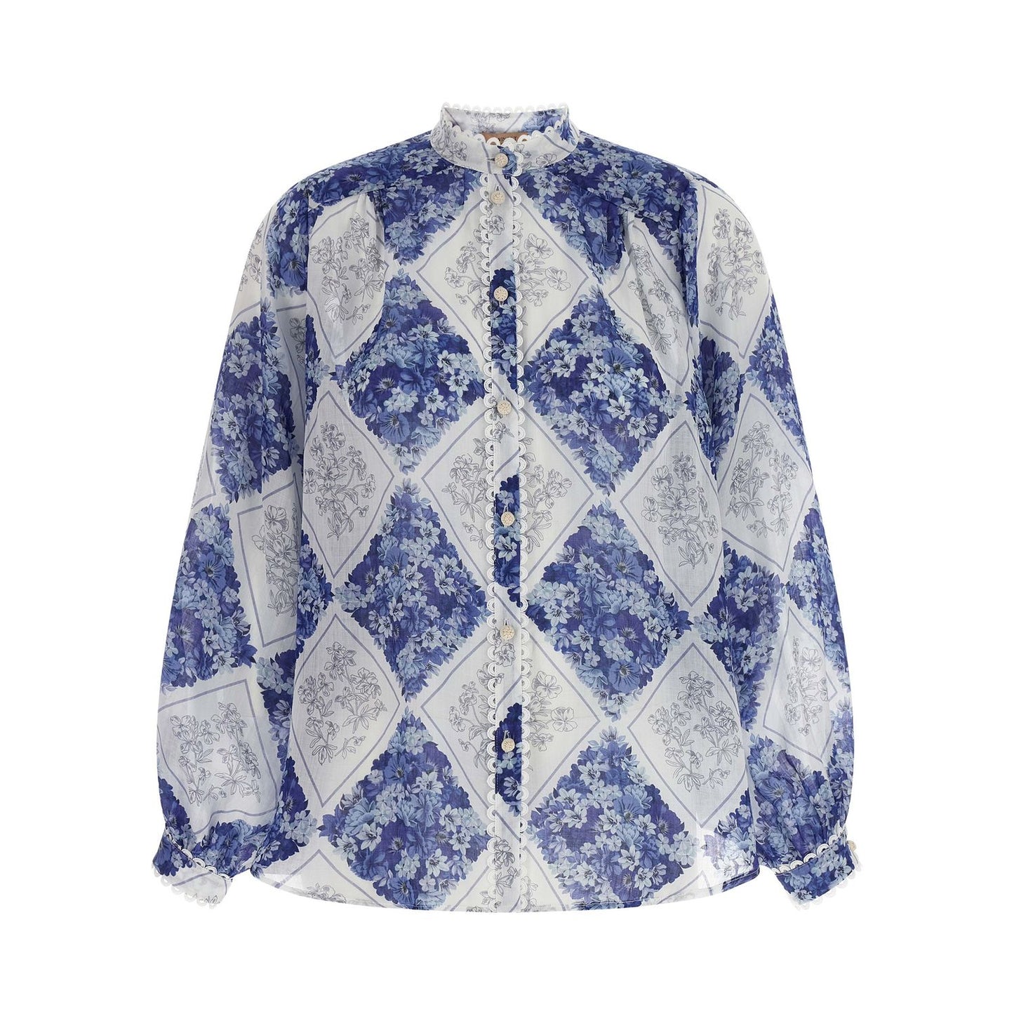 Twinset Blue Stingray Leather / Ray Skin Blouse