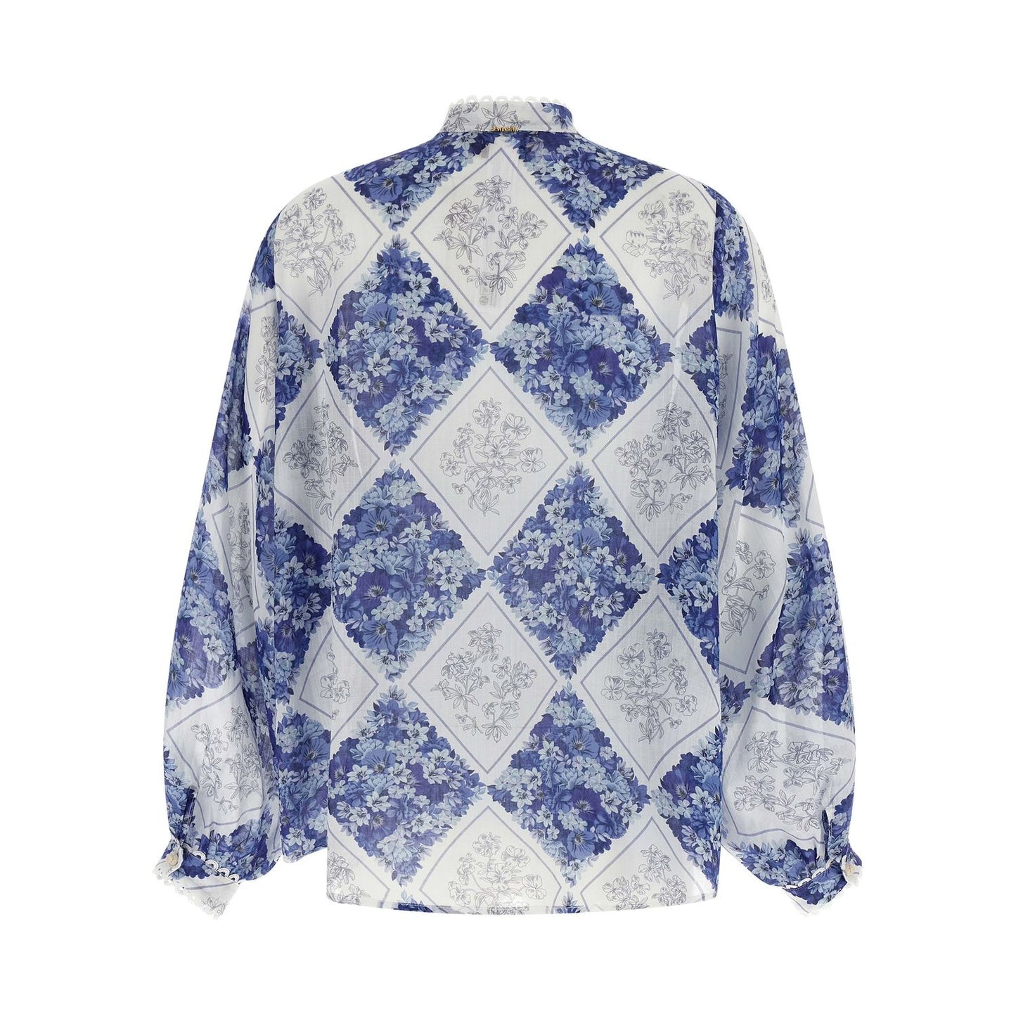 Twinset Blue Stingray Leather / Ray Skin Blouse