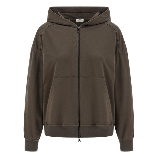 Brunello Cucinelli Brown Cotton Hoodie
