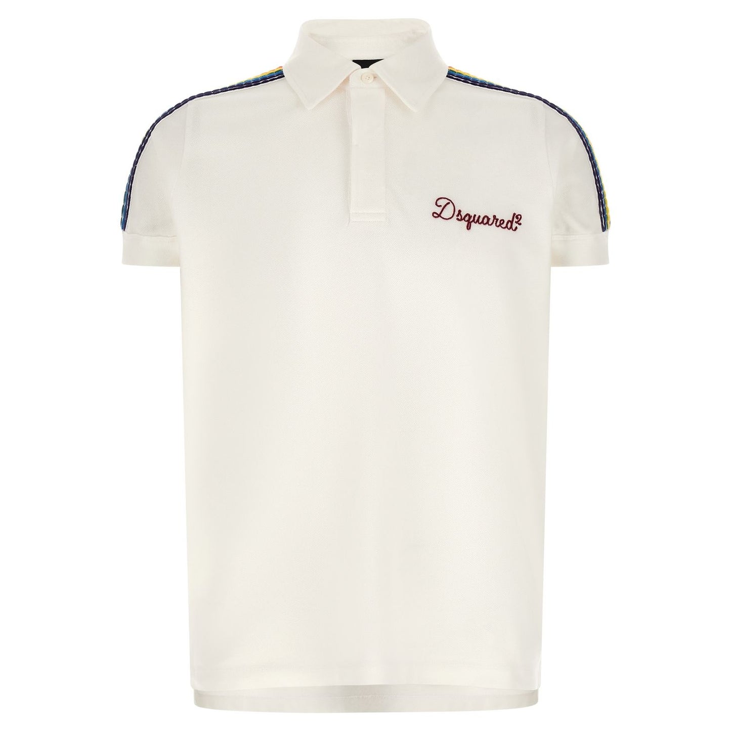 Dsquared² White Cotton Polo Shirt