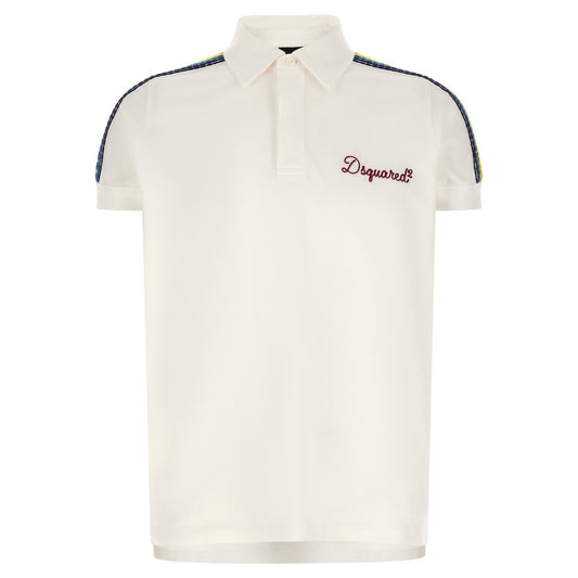 Dsquared² White Cotton Polo Shirt