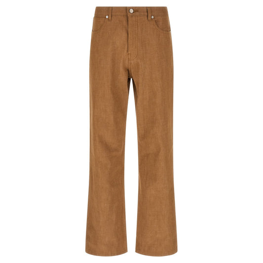 A.P.C. Brown Cotton Jeans Denim