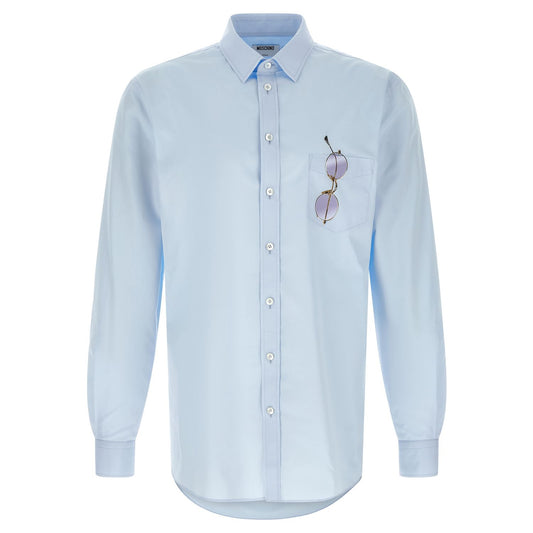 Moschino Blue Cotton Blouse