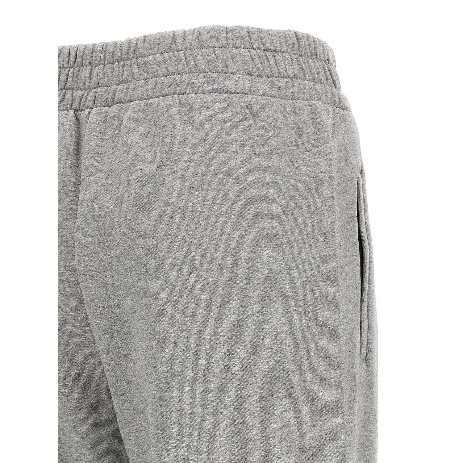Off-White Gray Cotton Joggers (Workout Pants)