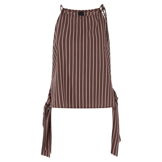 PINKO Brown Viscose Sleeveles T-Shirt