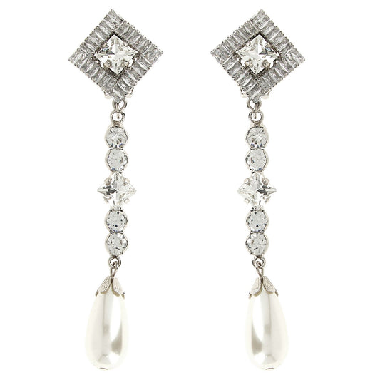 Alessandra Rich Silver Plastic Earrings
