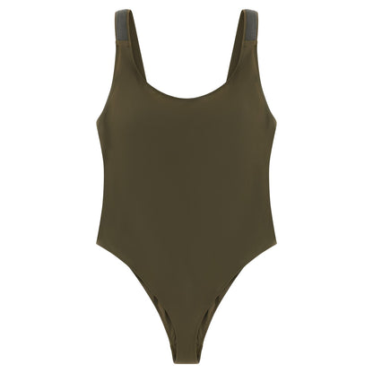 Brunello Cucinelli Bicolor Polyamide One-Piece Swimsuit
