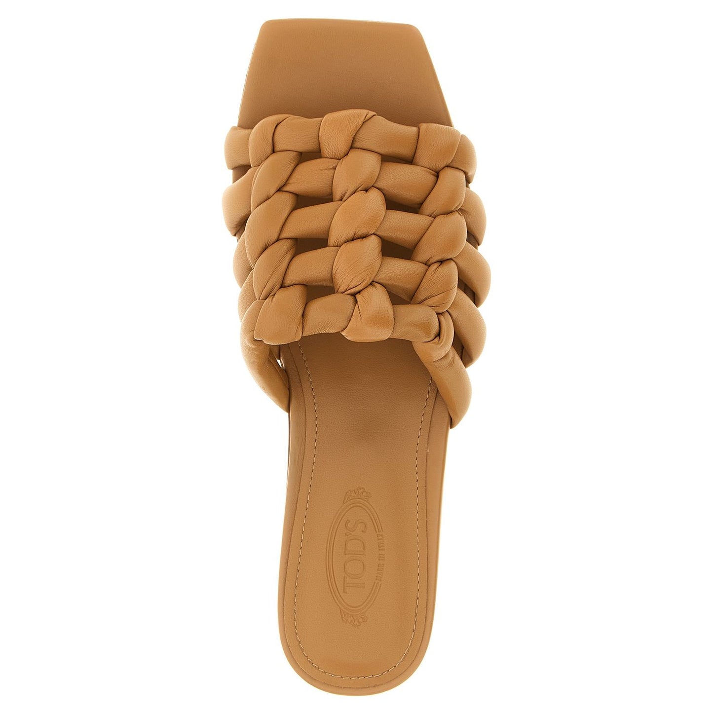 Tod's Brown Lambskin Slides