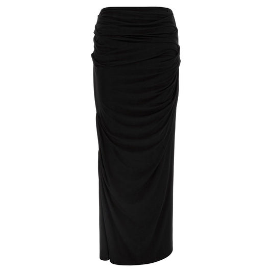 Entire Studios Black Viscose Mini Skirt