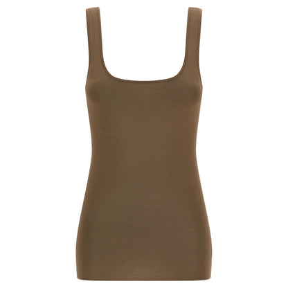 Entire Studios Brown Viscose Sleeveles T-Shirt