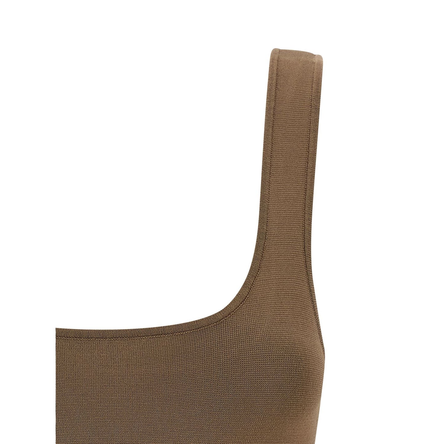 Entire Studios Brown Viscose Sleeveles T-Shirt