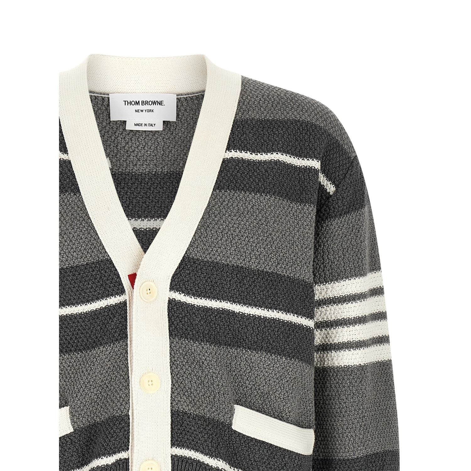 Thom Browne Gray Cotton Cardigan