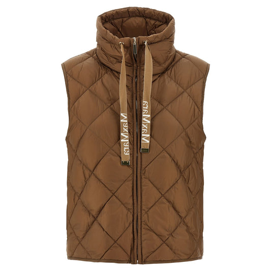 Max Mara Brown Polyamide Sleeveless Jacket