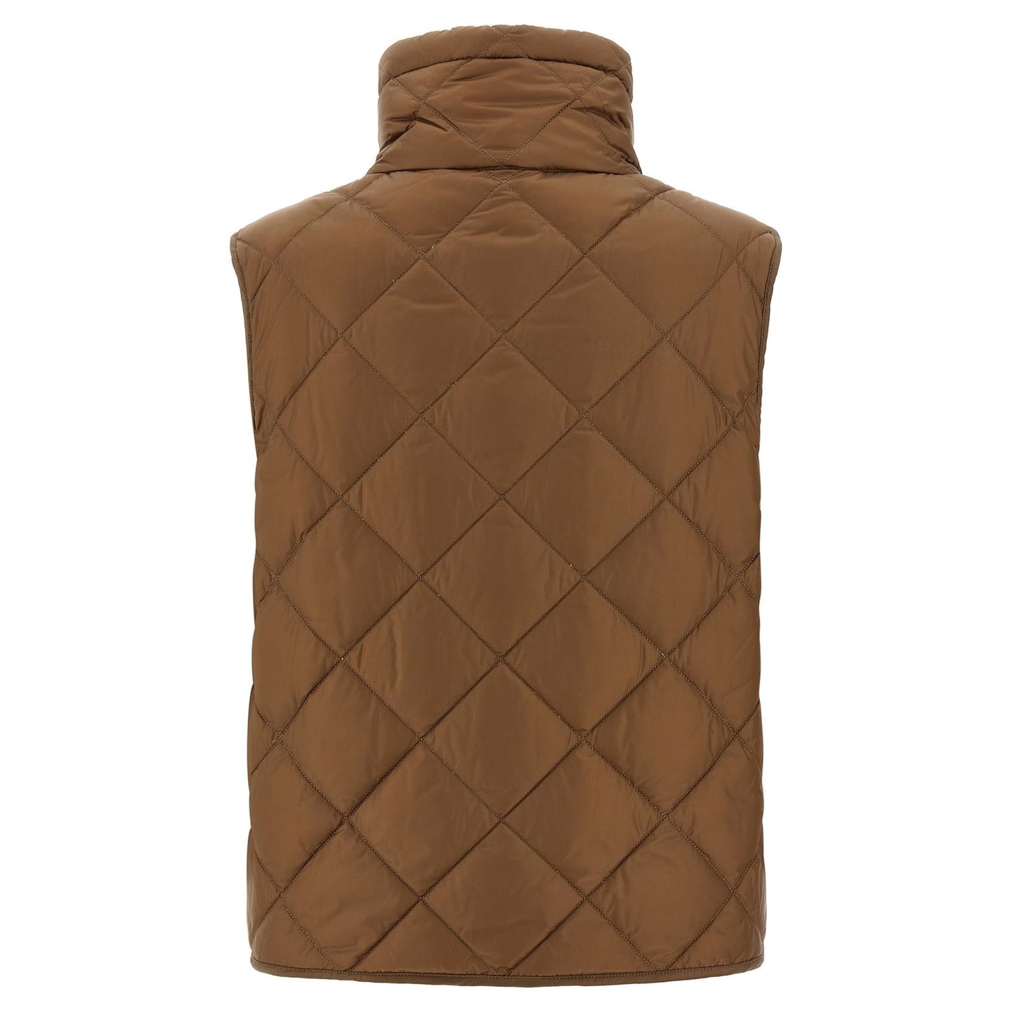 Max Mara Brown Polyamide Sleeveless Jacket