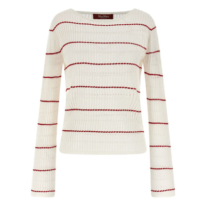 Max Mara White Silk Cardigan