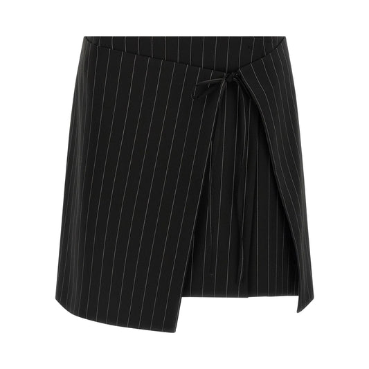 Sportmax Black Virgin Wool Long Skirt