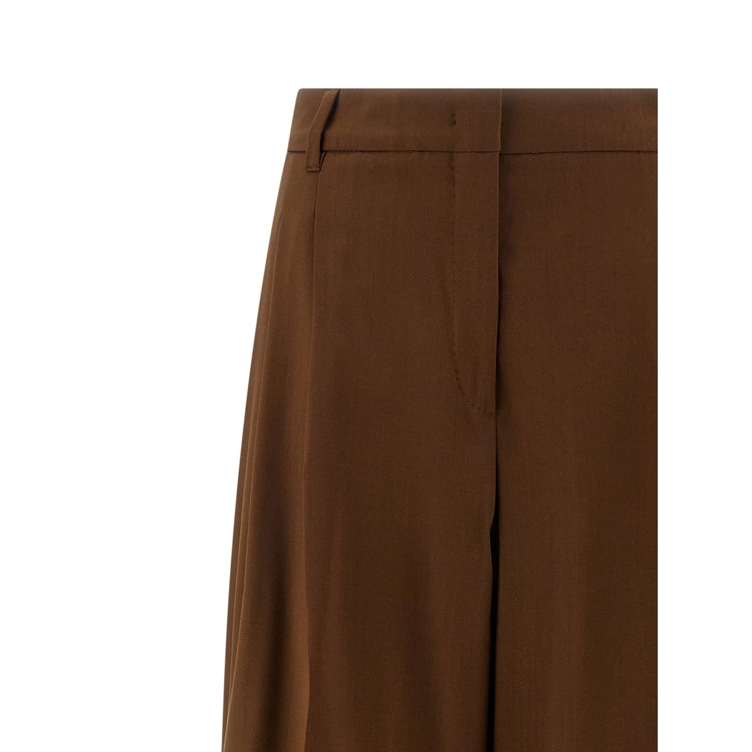 Max Mara Brown Virgin Wool Casual Pants