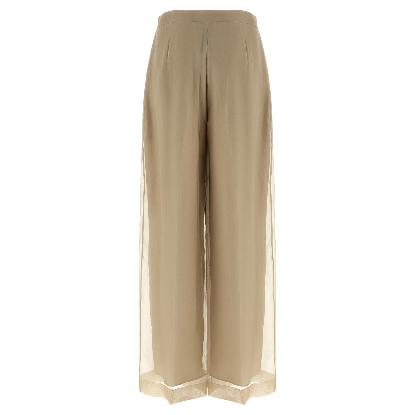 Max Mara Beige Silk Casual Pants