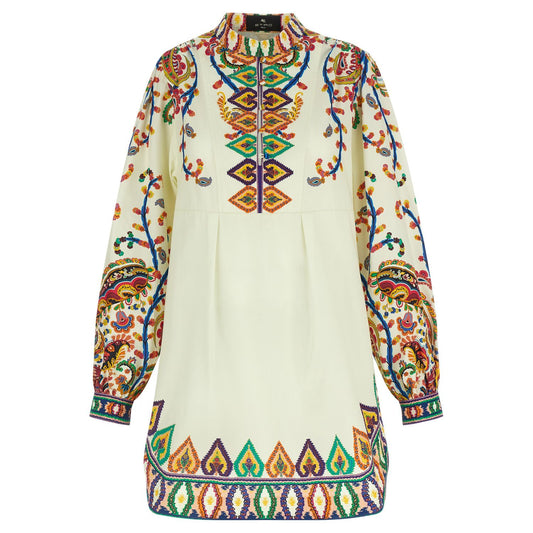 Etro Multicolor Cotton Short Dress