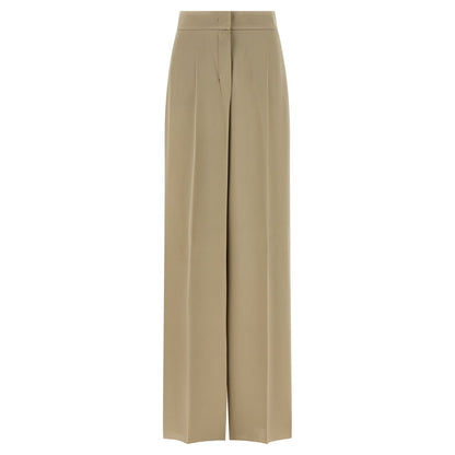 Max Mara Beige Silk Dress Pants