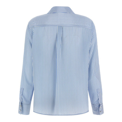 Max Mara Blue Silk Blouse