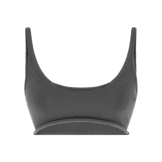 Entire Studios Gray Cotton Sport Bra