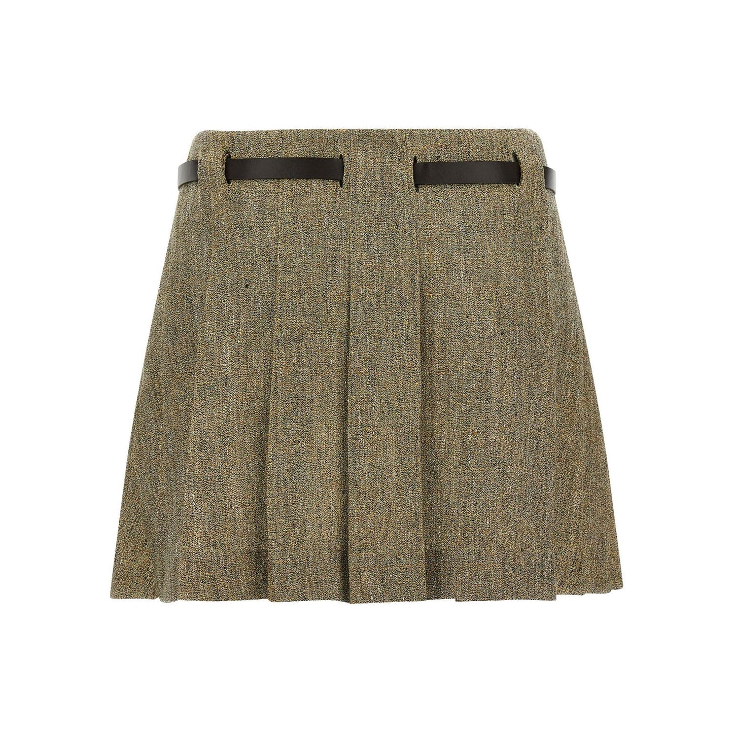 Ferragamo Multicolor Linen Long Skirt