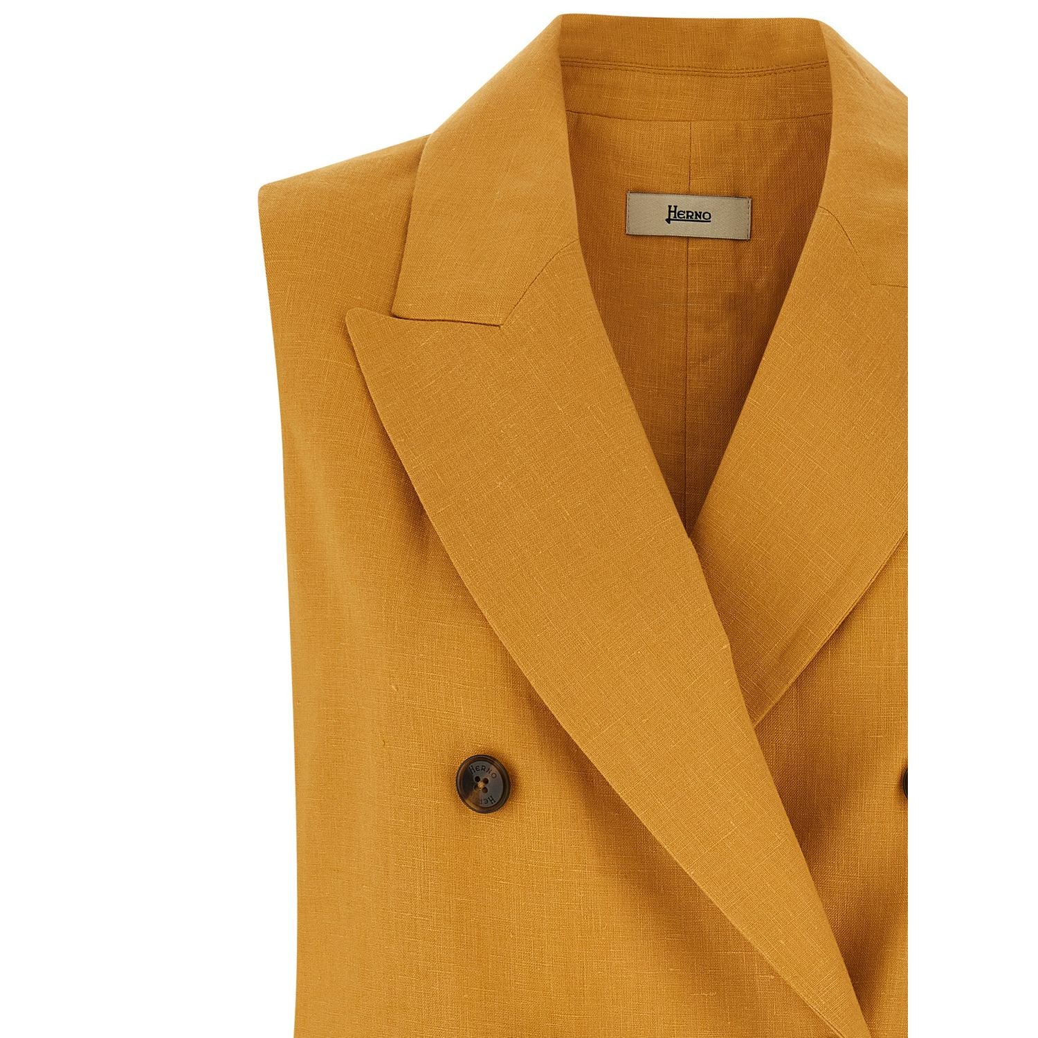 Herno Bicolor Linen Sleeveless Jacket