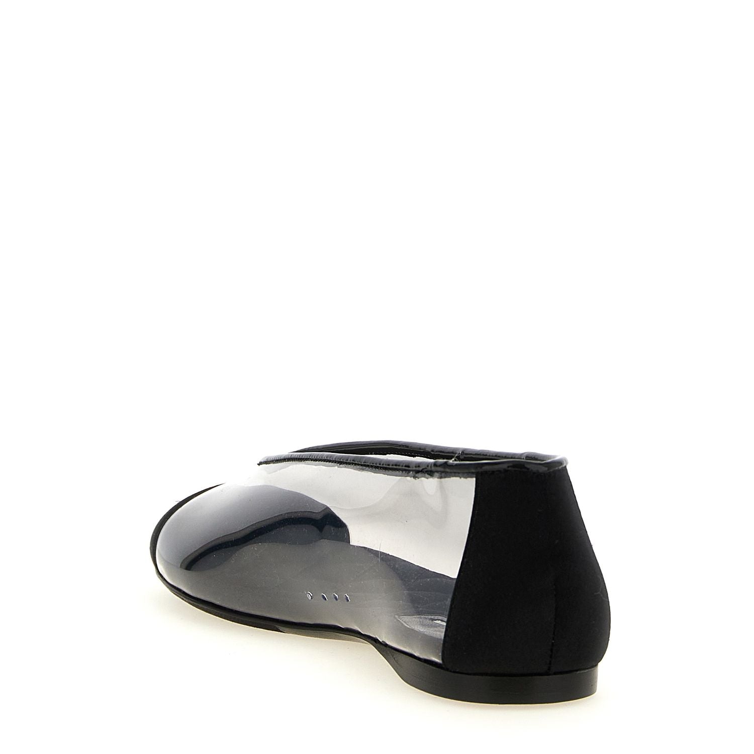 Moschino Black Pvc Ballet Flats