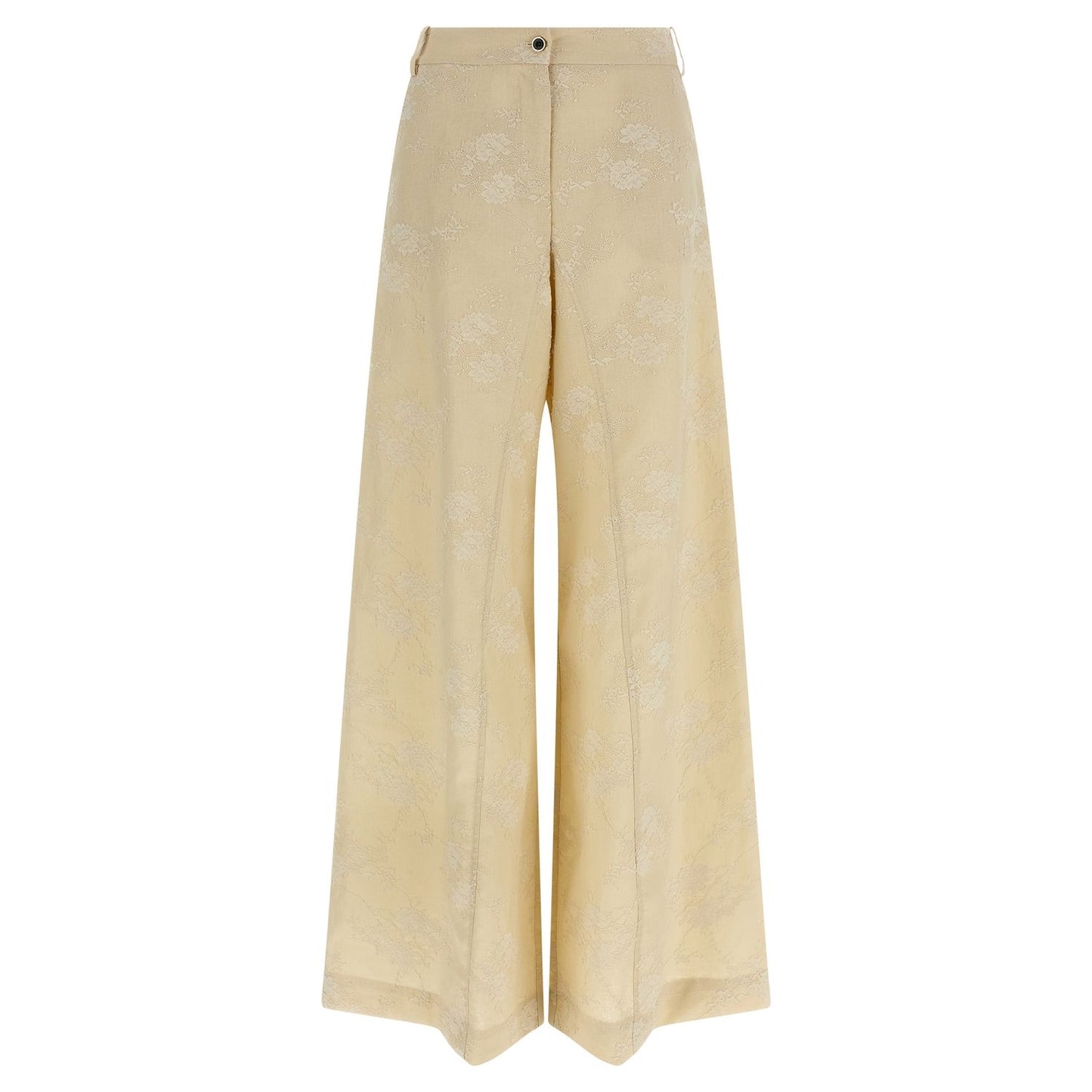 PINKO Beige Linen Flared Pants