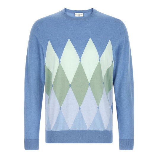 Ballantyne Blue Cotton Cardigan