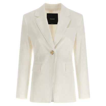 PINKO White Linen Blazer