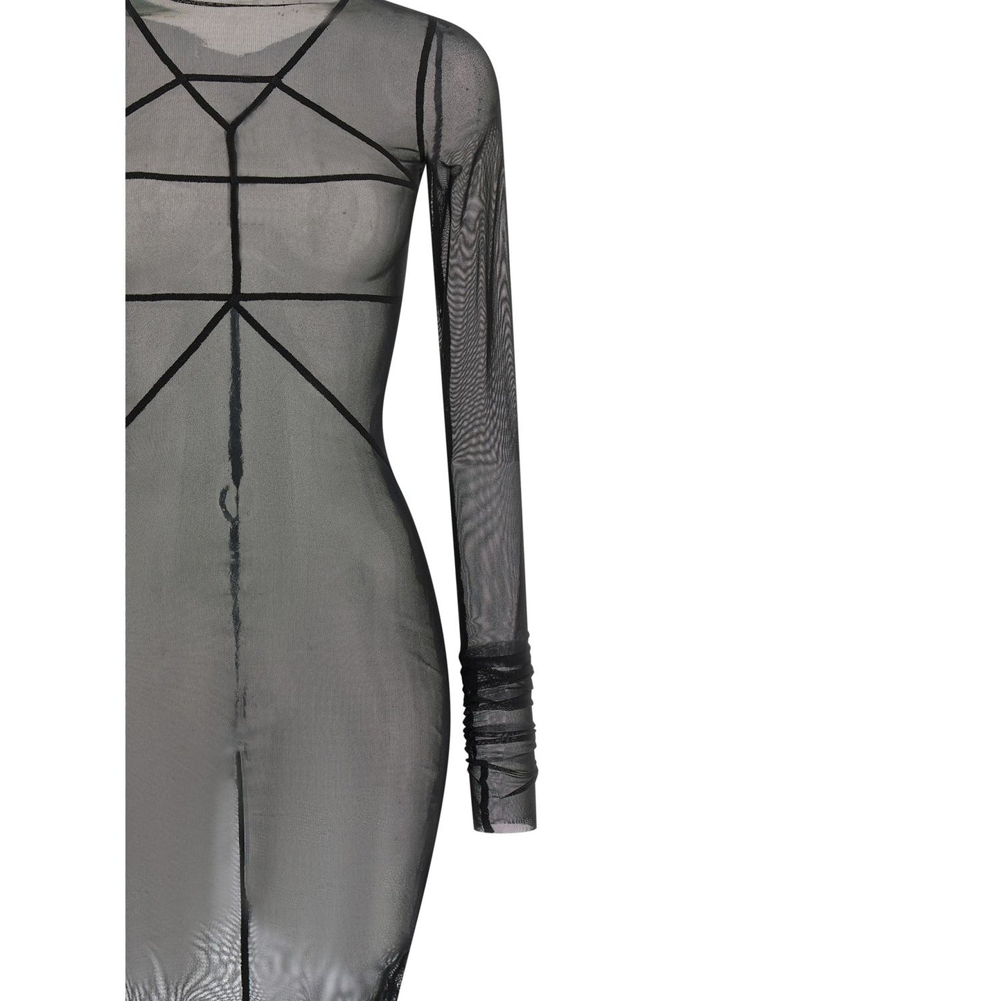 Rick Owens Black Nylon Long Dress