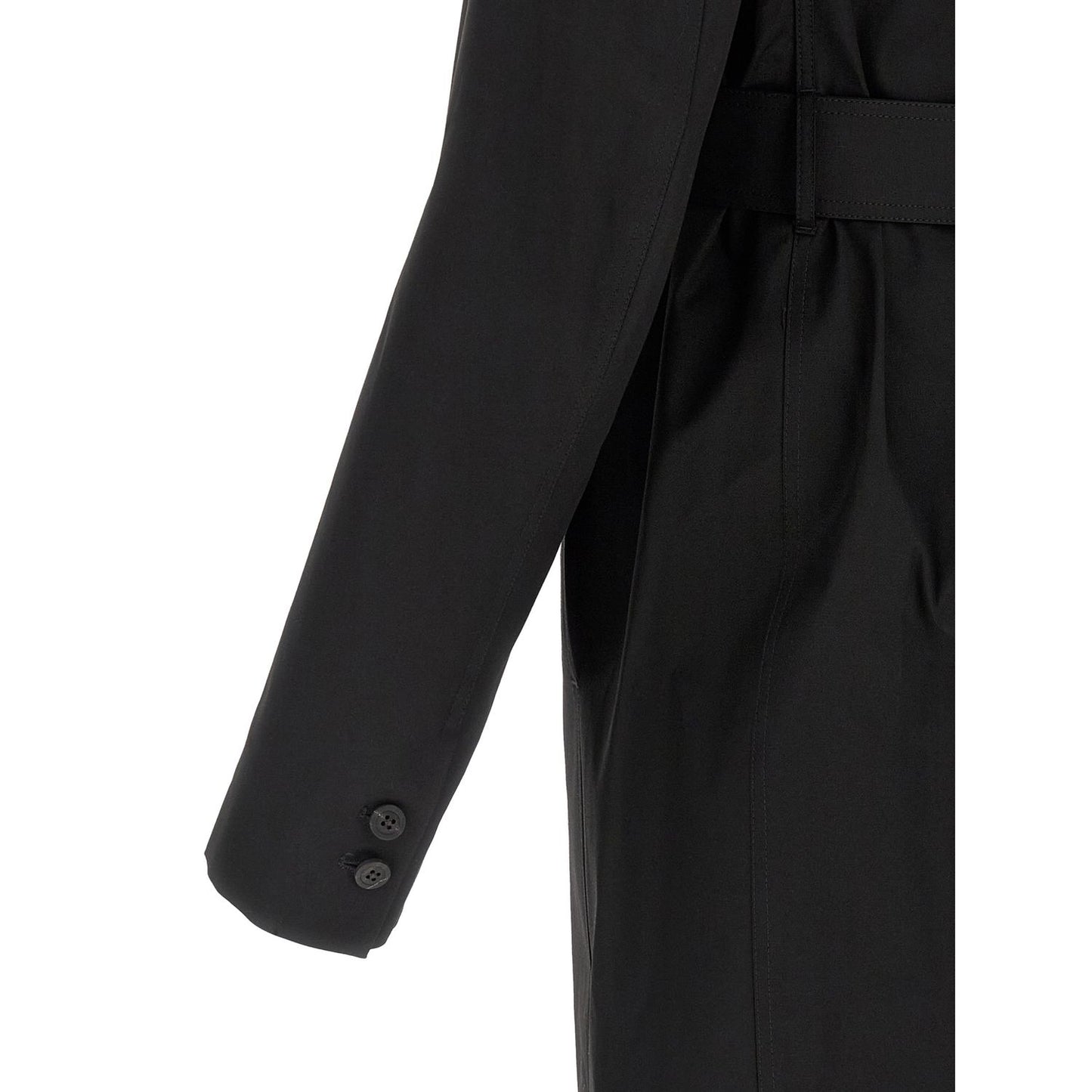 Rick Owens Black Cotton Coat