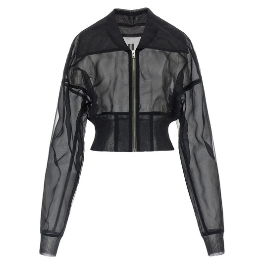 Rick Owens Black Nylon Bomber