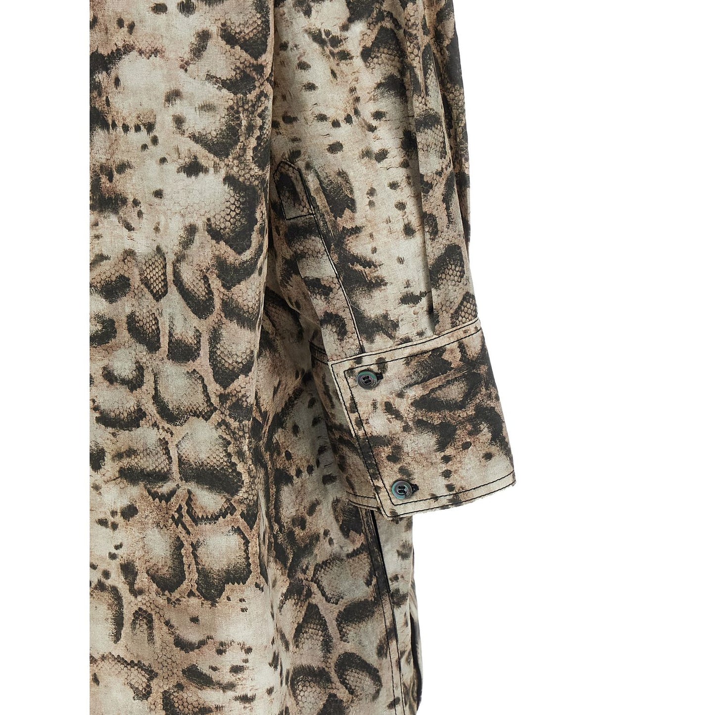 PINKO Gray Cotton Short Dress