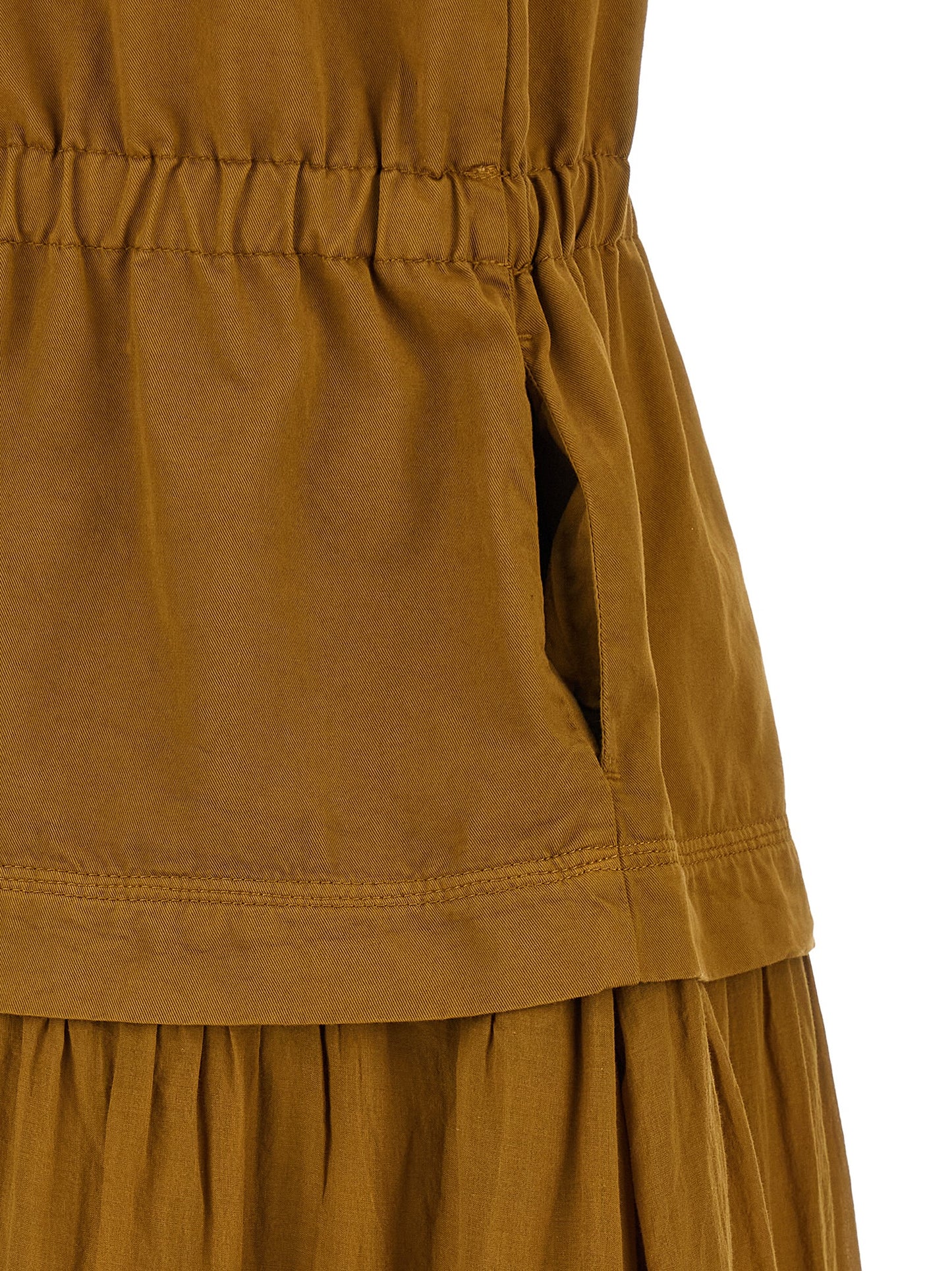 PINKO Brown Cotton Long Dress