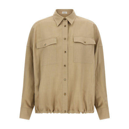 Brunello Cucinelli Beige Viscose Blouse
