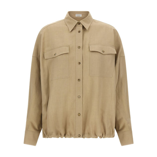 Brunello Cucinelli Beige Viscose Blouse